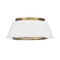 Dweled Hailey 16in LED Fabric Flush Mount 3000K in Aged Brass FM-531 - alternate 2